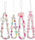 Phone Charms Cute Beaded Phone Lanyard Wrist Strap Aesthetic Cellphone Keycha   