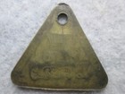 Vintage Ford Motor Company Rouge Plant Brass Tool Check Tag  x7208
