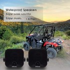 Pair Of 4  Heavy-duty Waterproof Marine Box Speakers  Surface-mounted For Boats