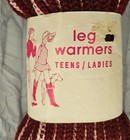 Vintage Maroon pink Knit Leg Warmers Flawed 