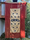 Antique Vtg Ww1 Era Odd Fellows Fraternal Flag 1917 Bull Dog Bunting 5x8    Ioof