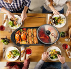 Olla El  ctrica Hot Pot Con Parrilla Bbq 2 En 1 Antiadherente Para 2-12 Personas