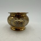 Vintage Solid Brass Chinese Double Faced Foo Dog Head Small Bowl  Incense Burner