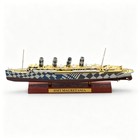 1 1250 Scale Hmt Mauretania Cruise Ship Model Diecast Metal With Wood Stand