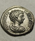 Rare Genuine Ancient Roman Coin Silver Denarius Geta Murdered By Caracalla 201ad