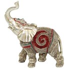Feng Shui Pair Of  5  Elegant Elephants Statue Lucky Figurine Gift Home Decor 