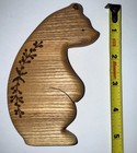New Handmade Tiny Fox Hole Tfh Wood Bear 5    Tall Wooden Toy Montessori Open End