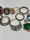 Sterling Silver Junk Drawer Lot 47g 925 Rings Pendant Stamped Fine Jewelry