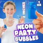 Mini Neon Party Bubbles For Kids -  pack Of 12  Bulk Wands Birthday Party Favor