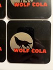 Set Of 4 Wolf Cola Coasters  - Rare - Cork Backed - Good Condition
