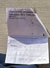 Jena Steel Standing Patio Parasol 180 X 130 6-28 25 W tilt Unassembled Blue New