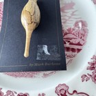 Vtg Mark Burhans Hand Turned Wood Wildflower Pin  window Vase W glass Tube 1990s