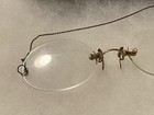 Antique Gold Filled  Eye Glasses W  Dr Purviance Case   Hair Pin 