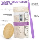 Sourdough Starter Kit  41oz Glass Sourdough Starter Jar  9 Inch Round   10 Inch