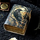 400 Page Leather Journal Gothic Notebook The Raven Grimoire Print - Vintage 