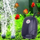 For 300 Gallon Aquarium Fish Tank Silent Air Pump 2 Outlet W 2 Air Stones  Pipe