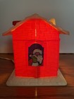 Vintage 1950 s Hard Plastic Xmas Santa   s Shop Light Up Workshop