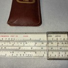 Vintage Frederick Post Co  1444k Hemi Pocket Slide Rule W  Leather Case Japan