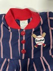 Vtg 1980   s Baby Boy Baseball Game Outfit   Shoes Clothes Size 3 6 Months Bat