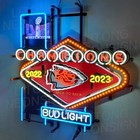 Vivid Led Kansas City Chiefs Champions 24 x24  Neon Sign Light Lamp With Dimmer