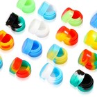 100 Pcs 2ml Silicone Wax Containers Nonstick Multi Use Storage Jars Assorted