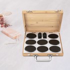 16pcs Hot Massage Stone Basalt Stone Set Rock Spa Massage Heating Box Heater Kit