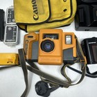 Vintage 35mm Film Camera Lot Canon A35f Olympus Af Concord   Cases Flash