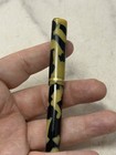 Antique Ring Top Fountain Pen 14k Warranted No 6 Gold Nib Marbled Celluloid