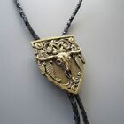 Antique Bronze Longhorn Bull Western Cowboy Rodeo Bolo Tie