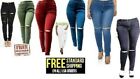 Womens Plus Size Jeans Distressed Denim Skinny Ripped Stretchy Jeans Pants 14-24