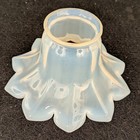 Art Nouveau French Opalescent Glass Lamp Shade Bell Flared Rim Light Fixture