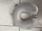 Gray Memory Foam U-shaped Neck Travel Pillow Plush Animal Character Face