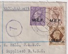 Ww2 Tripoli Libya Mef Overprint Registered Cover Chief Postal Censor 1945 Rasc