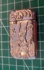 Vtg  Horse And Rider Equestrian Vesta Case Match Safe - Nickel Over Brass - J
