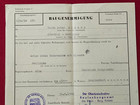 Post Wwii Ww2 German Document Construction Renovation Building Permit 1948