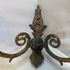 Antique 19th Century French Cast Brass 2 Arm Candle Sconce