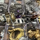 Vintage Victorian Crafts Jewelry Parts Steampunk Metals Rhinestones Lot 8