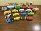 Lot Of 23 Melissa   Doug Wood Vehicles Traffic Signs Toys Cars Trains