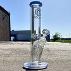 12  9mm Thick Color Band Hookah Water Pipe Glass Tobacco Bong Straight 50x9mm