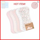 Organic Burp Cloths Baby Boy   Girl - 5-pack Super Absorbent Cotton Burping Clot