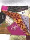 Antique Crazy Quilt Blocks Patches 10x10 Embroidered Painted 3 Pcs Original 1890