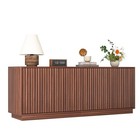 63   Fluted Sideboard Buffet Cabinet 4-door Tv Stand Kitchen Cupboard W  Storage