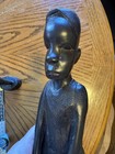 Antique vintage Male And Female African Ebony Wood Hand Carved Statues