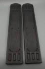 Gothic Victorian Heavy Door Push Plates Black Brass Door Hardware - Pair - 18 