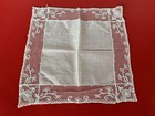 Lot Of 5 Vintage Wedding Lace Hankies  1 Has A Flaw