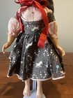 19  Vintage Doll Jointed Brown Hair Blue Eyes 50s Elegant Dress Uneeda Dollikin