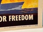 Original 1943 The United Nations Fight For Freedom Small Wwii Poster    