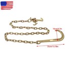 4 Pcs G80 4700lbs With Rtj Grab Hook 5 16     6  J Hook Tow Chain Transport Chain