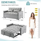 Modern  3-in-1 Pull Out Sofa Bed Convertible Comfy Velvet Sleeper Sofa Couch