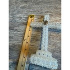 Religious Cross Beaded St Catherine Siena Figurine Acrylic Handmade Clear Craft